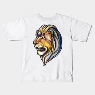 watercolor drawing "amethyst lion" Kids T-Shirt